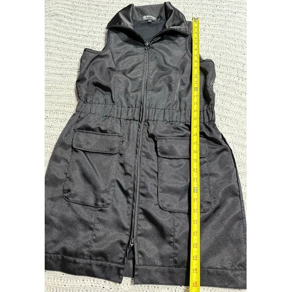 Montiel Performance Athletic Dress Collared Women Small Black Zipper Stretch USA - Picture 3 of 10